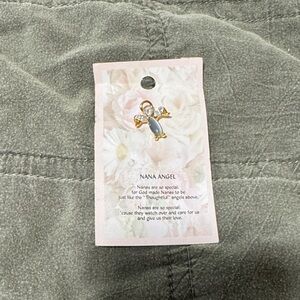 Elegant Gold and Gray Angel Pendant